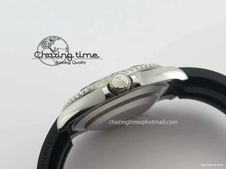 0418 ModernLook Yacht-Master 116655 SS JF Best Edition Ceramic Bezel On Rubber Strap SA 3850